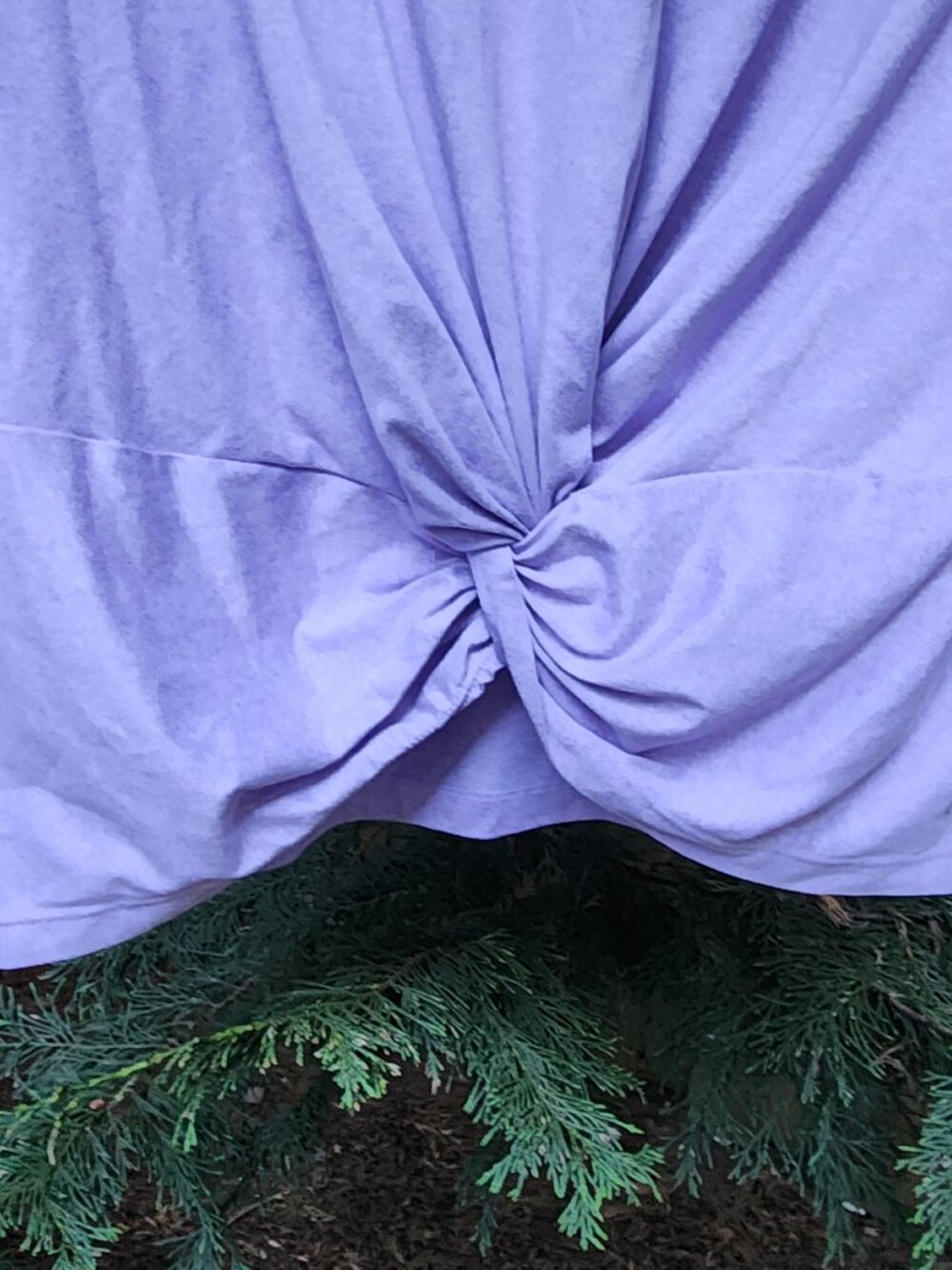 EUC Stretch The Rules XL Lavender twist front quick dry top